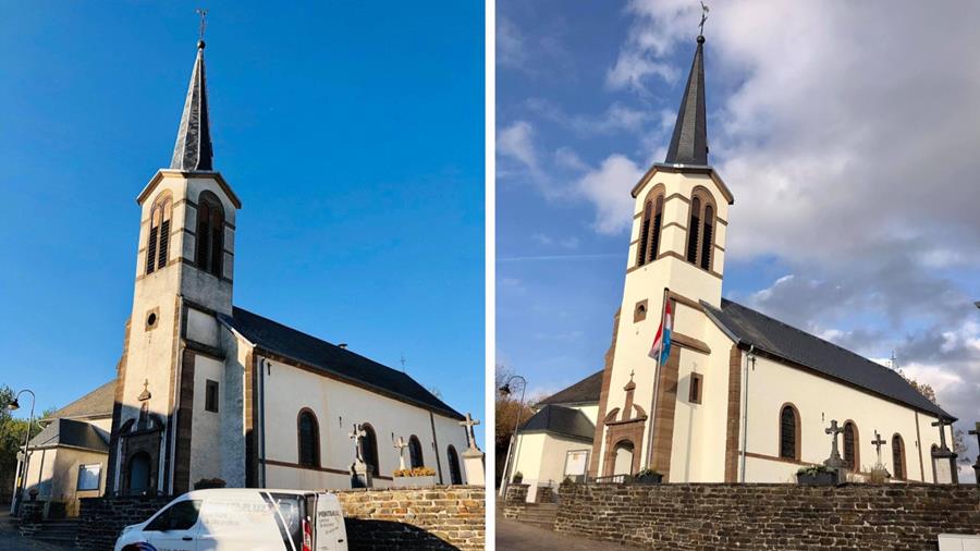 Peintralux rénove et repeint une église du XVIIIe siècle