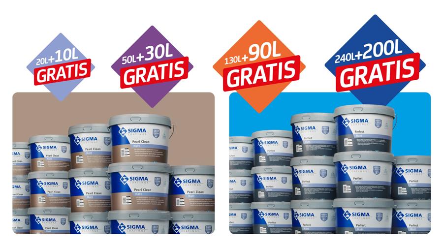 Ontdek de mooie acties op Sigma Coatings Premium muurverven