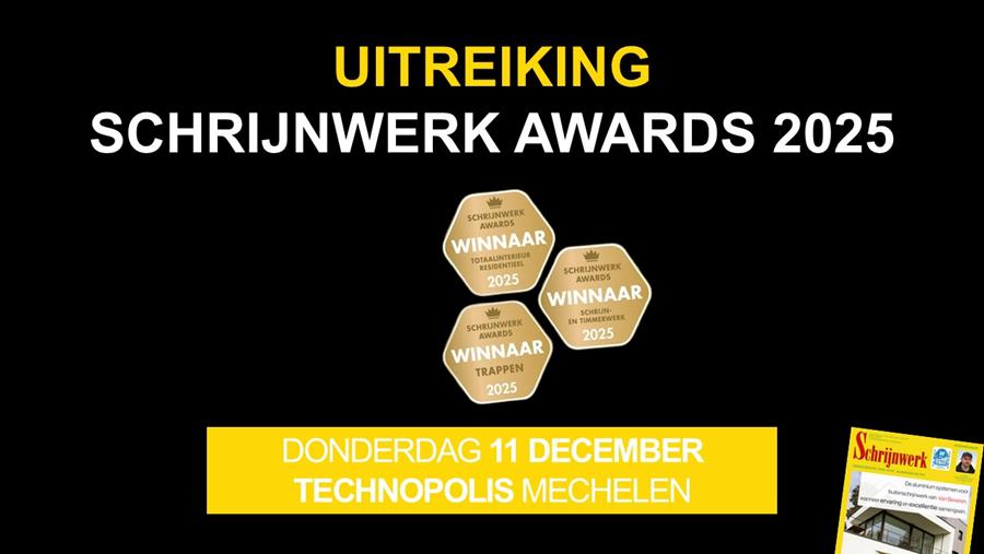 Mis de uitreiking van de Schrijnwerk Awards niet!