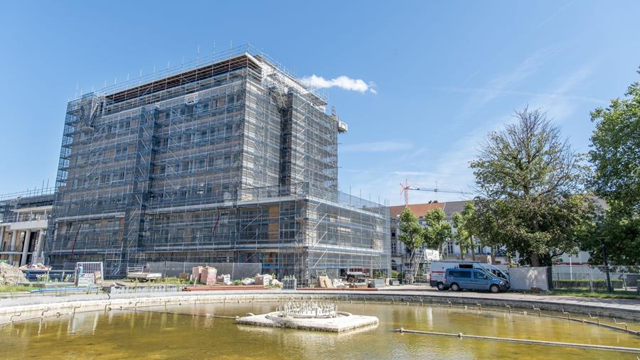 Les travaux de rénovation de l’ancienne bibliothèque communale de Gand avancent bien
